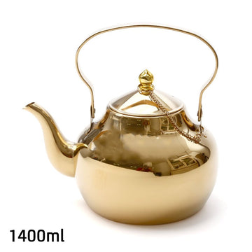 קומקום תה נירוסטה זהב DREAM CHEF 1400ml סט מעוצב להגשה ולאירוח