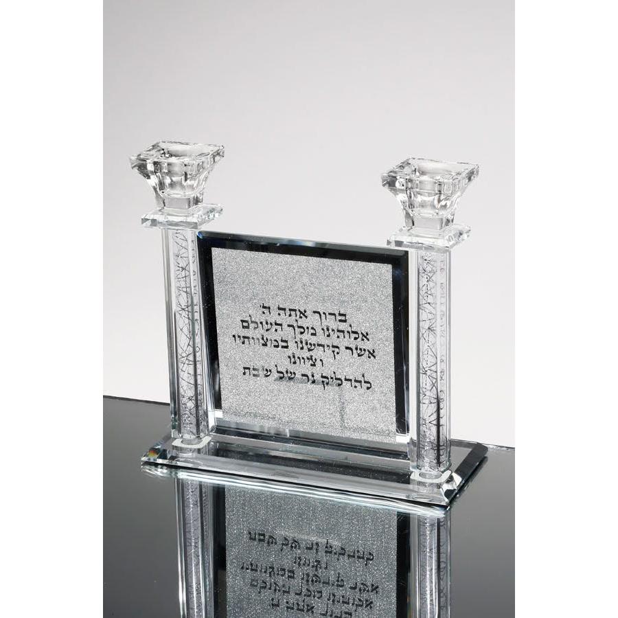 פמוט זוגי עשוי קריסטל בעיצוב מרשים ומיוחד