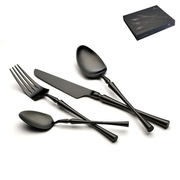 סט סכו"ם 24 חלקים נירוסטה שחור מט GUERLAIN 18/10INOX304