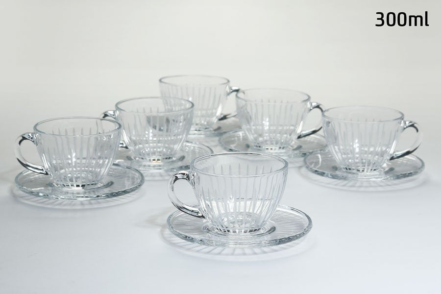 סט תה 12 חלקים crystaline toulip 300ml סט מעוצב להגשה ולאירוח
