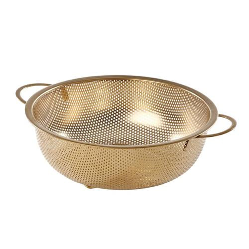 קערת מסננת נירוסטה עם ידיות זהב DREAM CHEF 25.5cm