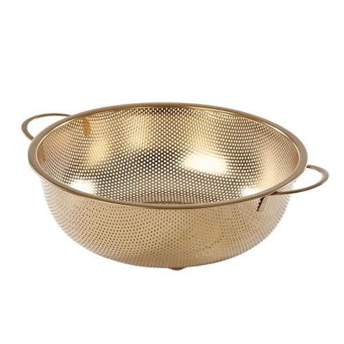 קערת מסננת נירוסטה עם ידיות זהב DREAM CHEF 28.5cm