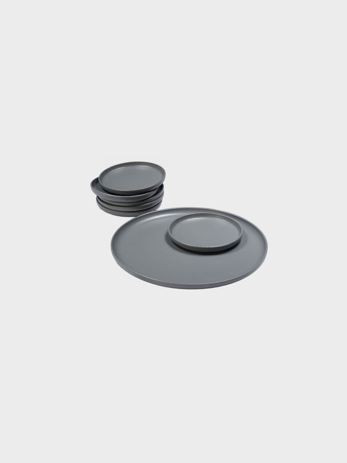 כלי שולחן STONE WARA – מבחר קערות וסטים – סט עוגה 7 חלקים – אפור