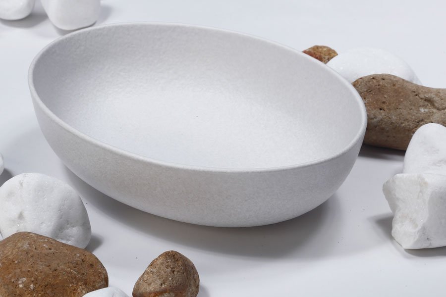 קערות אובליות STONE WARA – מבחר גוונים – קערה אובלית WHITE – דגם 1