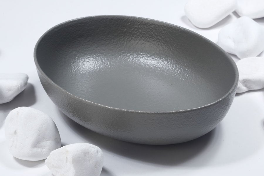 קערות אובליות STONE WARA – מבחר גוונים – קערה אובלית GREY – דגם 1