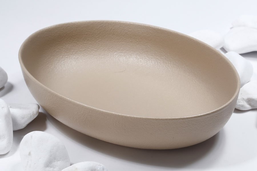 קערות אובליות STONE WARA – מבחר גוונים – קערה אובלית CAMEL – דגם 2