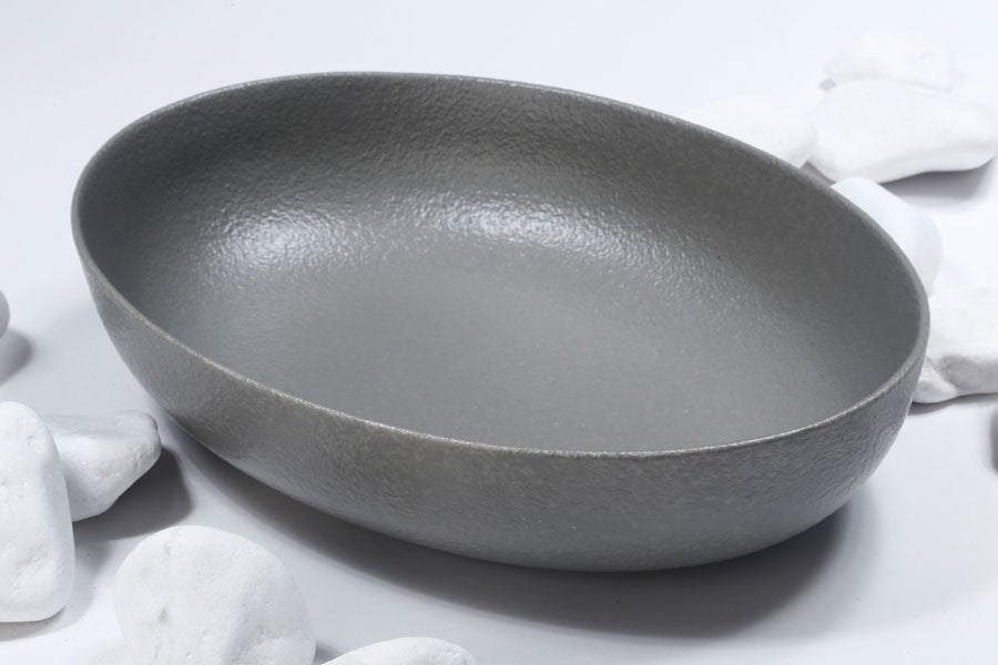 קערות אובליות STONE WARA – מבחר גוונים – קערה אובלית GREY – דגם 2