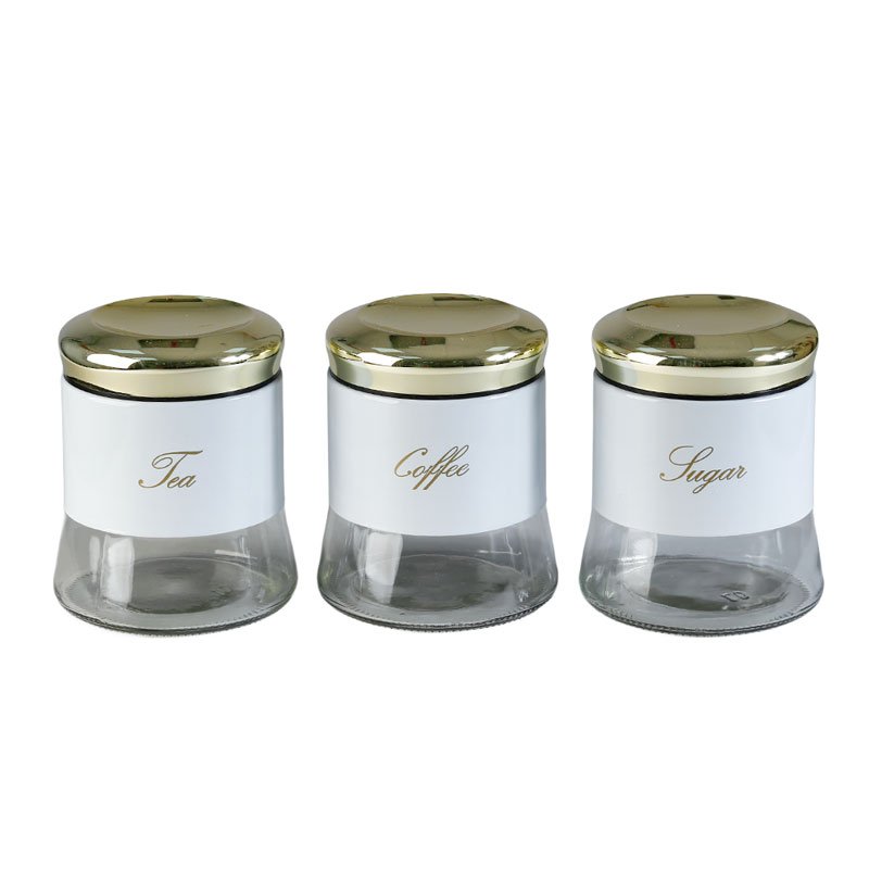 סט מזון BERLIN WHITE GOLD בצבע לבן 11x11x14 בעיצוב איכותי לבית ולאירוח
