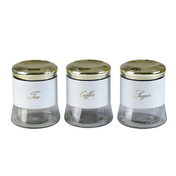 סט מזון BERLIN WHITE GOLD בצבע לבן 11x11x14 בעיצוב איכותי לבית ולאירוח