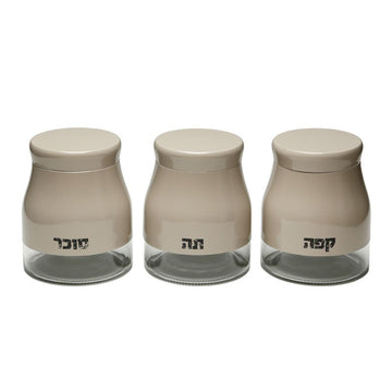 סט מזון ROMAN MOKA בצבע מוקה 11x11x14 בעיצוב איכותי לבית ולאירוח