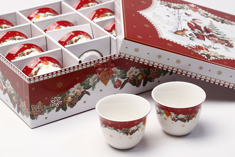 סט קפה בדואי ALBA NOEL 70ml סט מעוצב להגשה ולאירוח לשימוש יומיומי ולמתנה בעיצוב מוקפד
