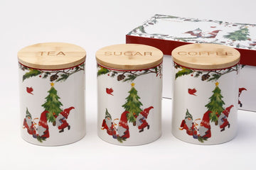 סט תה קפה סוכר ALBA NOEL 10X10X12 סט מעוצב להגשה ולאירוח לשימוש יומיומי ולמתנה בעיצוב מוקפד