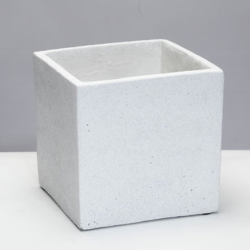 בית עציץ קוביה TROPHY WHITE