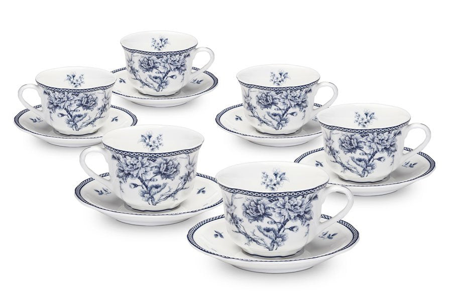 סט קפה BONE CHINA LIMOGES סט מעוצב להגשה ולאירוח לשימוש יומיומי ולמתנה