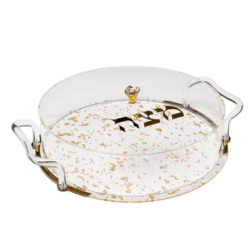 קופסה למצה עגולה אקריליק – מבחר עיצובים – קופסה למצה עגולה אקריליק – דגם 1