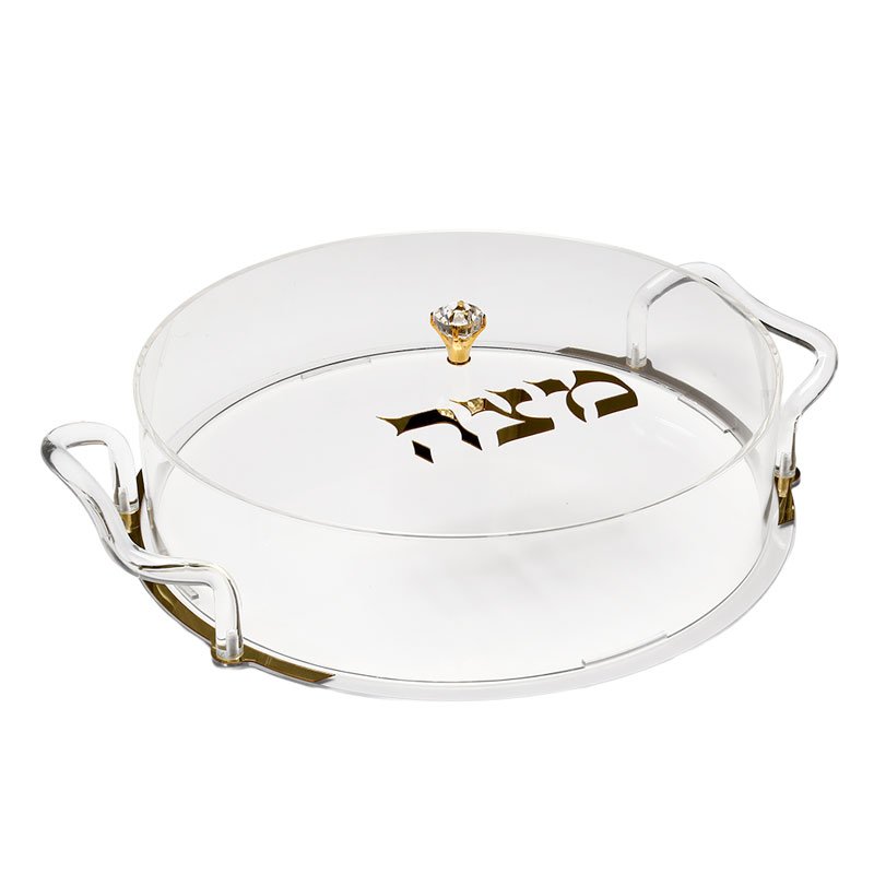 קופסה למצה עגולה אקריליק – מבחר עיצובים – קופסה למצה עגולה אקריליק – דגם 3