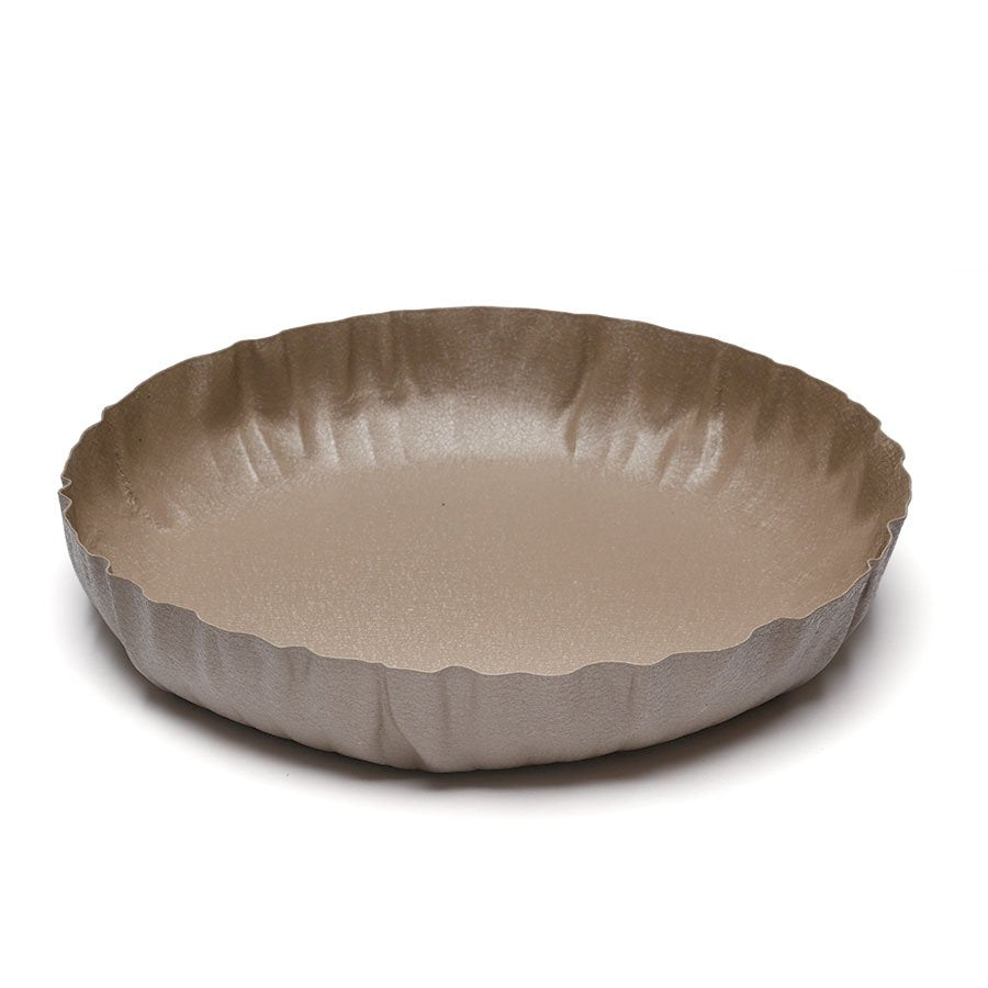 קערה לפירות מתכת חום – 30x30x5.5