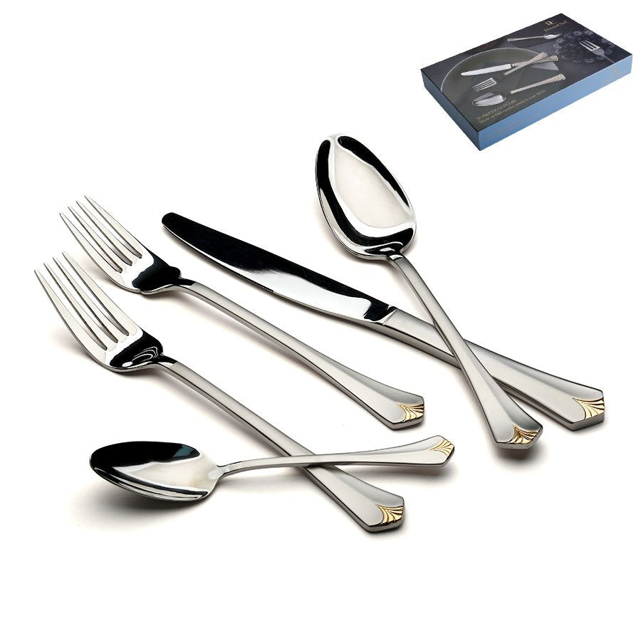 סט סכו״ם GLORIA 18/10 inox304 | נירוסטה איכותית לשישה סועדים בעיצוב איכותי – 30 חלקים