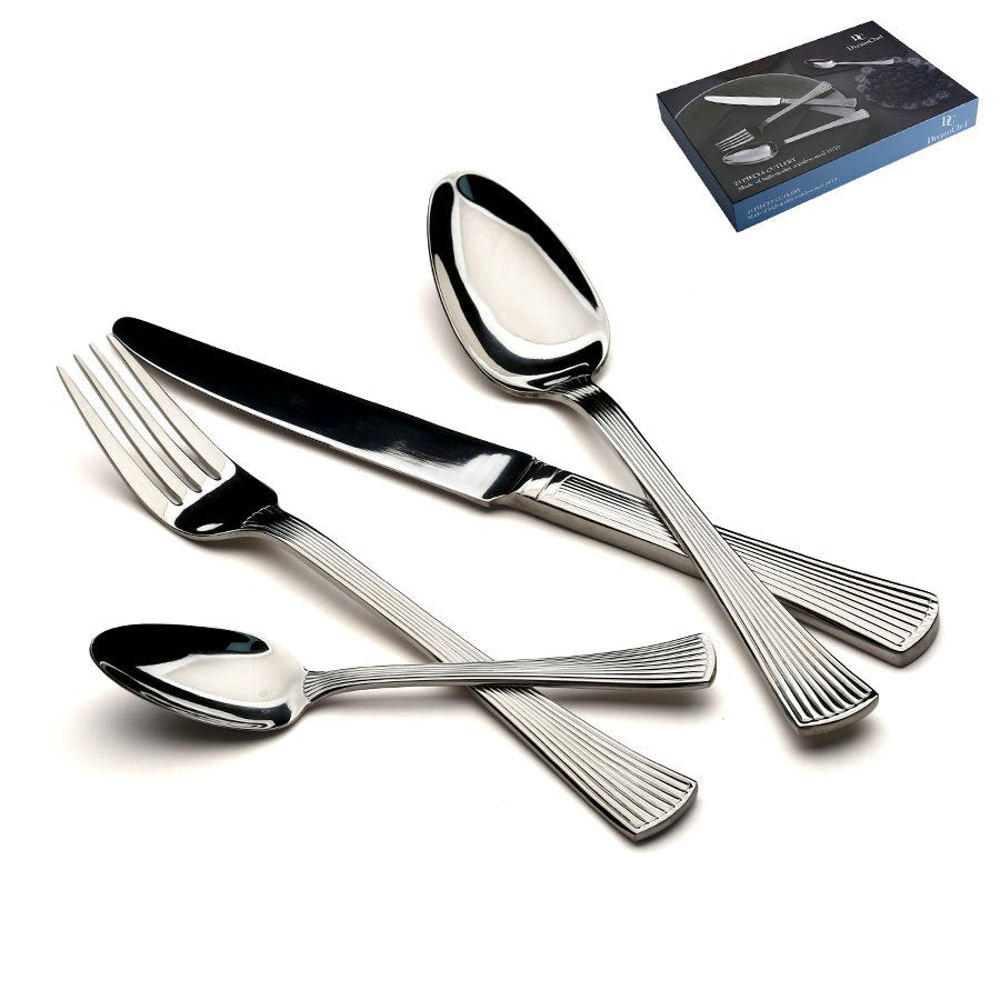 סט סכו״ם NAPIES 18/10 inox304 | נירוסטה איכותית לשישה סועדים בעיצוב איכותי – 24 חלקים