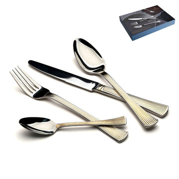 סט סכו״ם NAPIES 18/10 inox304 | נירוסטה איכותית לשישה סועדים בעיצוב איכותי – 24 חלקים