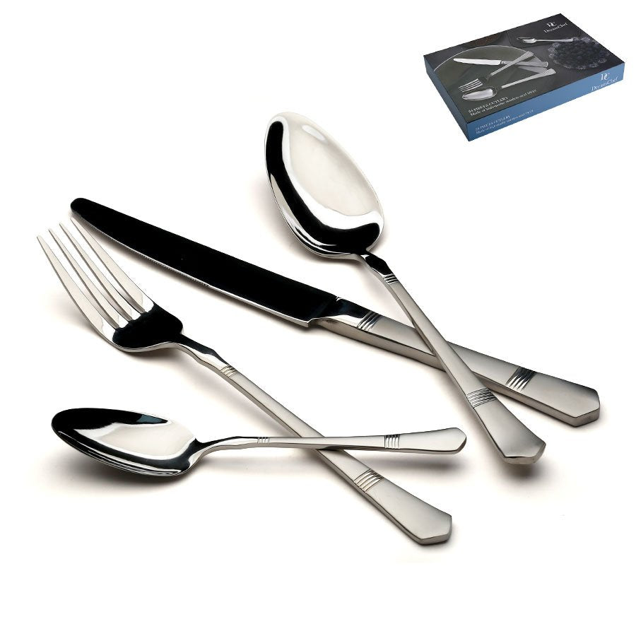 סט סכו״ם NICE 18/10 inox304 | נירוסטה איכותית לשישה סועדים ולארוחות חג – 24 חלקים