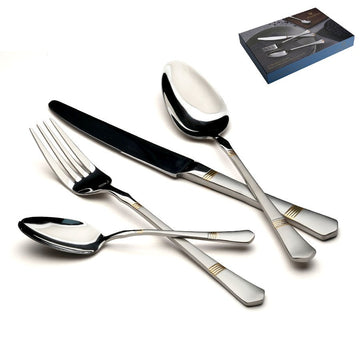 סט סכו״ם NICE 18/10 inox304 | נירוסטה איכותית לשישה סועדים ולארוחות חג – 24 חלקים