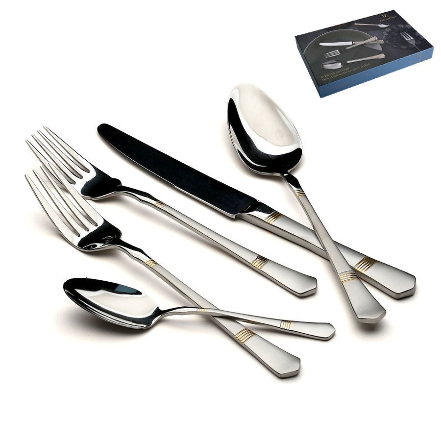 סט סכו״ם NICE 18/10 inox304 | נירוסטה איכותית לשישה סועדים ולארוחות חג – 30 חלקים