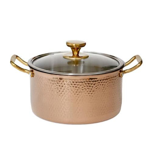 סירי נירוסטה MICHELANGELO למטבח ולבישול ברונזה 5.5 ליטר 24x24x13 5.5L
