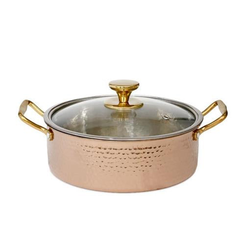 סוטאז נירוסטה MICHELANGELO למטבח ולבישול ברונזה 5 ליטר 26x26x9.5 5L