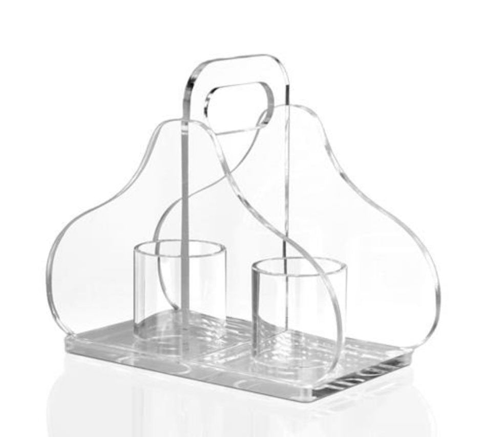 מעמד כוסות אקריליק בעיצוב מרשים 20X11X17 ס"מ