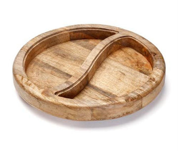 כלי הגשה מחולק עשוי עץ בעיצוב מיוחד