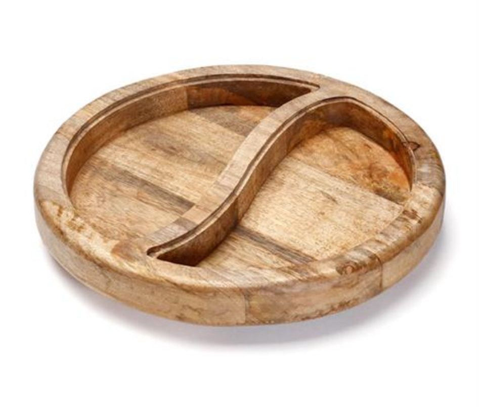 כלי הגשה מחולק עשוי עץ בעיצוב מיוחד