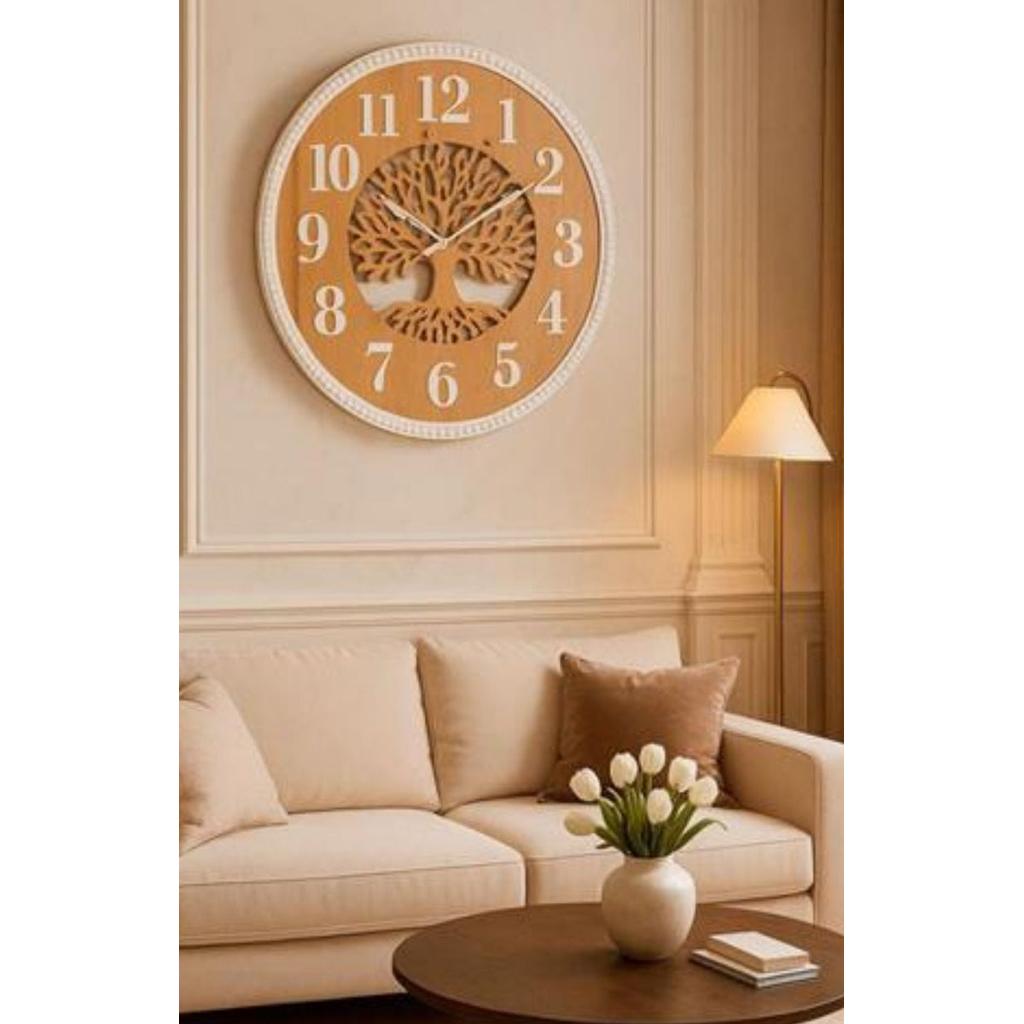 שעון קיר מעוצב עץ החיים בעיצוב מיוחד 60X60X4.5 ס"מ 