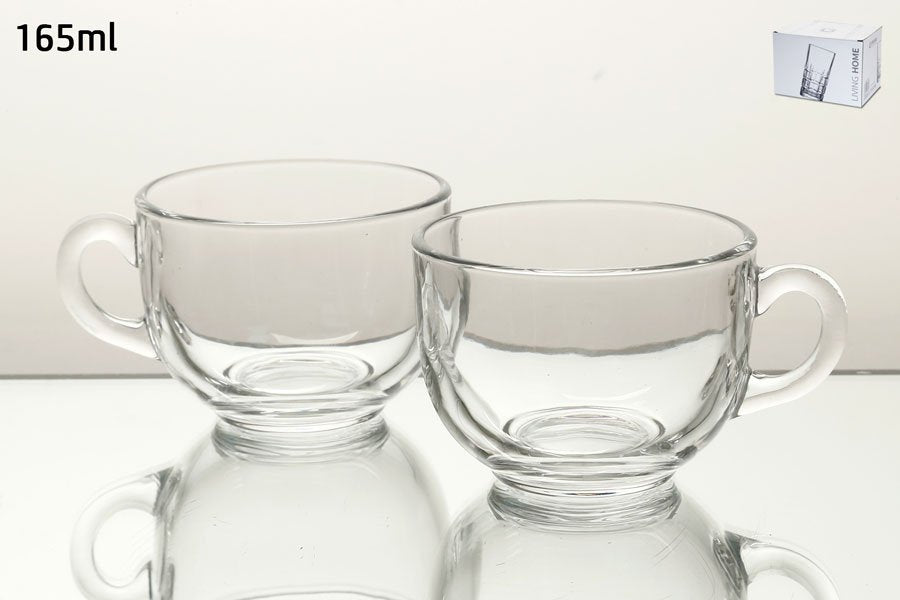 סט 6 ספלי תה זכוכית 165ml סט מעוצב להגשה ולאירוח לשימוש יומיומי ולמתנה בעיצוב מוקפד