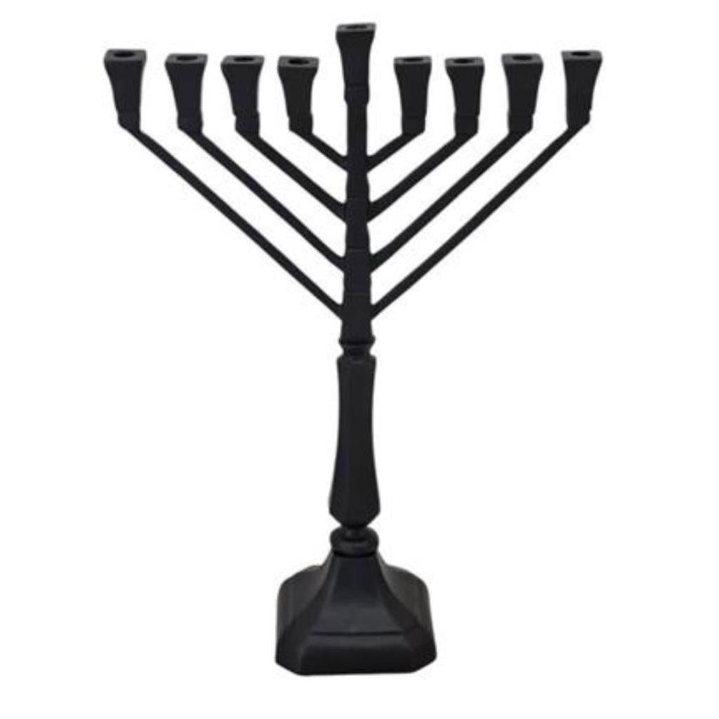 חנוכיה עשויה BRASS בגוון שחור 37X14X54 ס"מ - בי יוניק - עיצוב הבית
