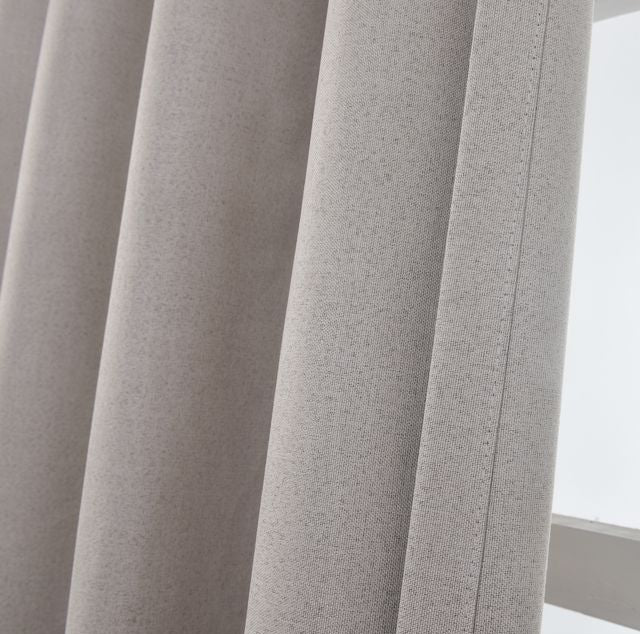 וילון השחלה דגם יעל עשוי פוליאסטר בצבע בז'