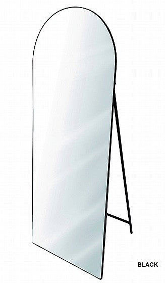 מראת גוף סטנד חצי אובלית עם מסגרת מתכת מידה 60X160 ס"מ במגוון צבעים לבחירה