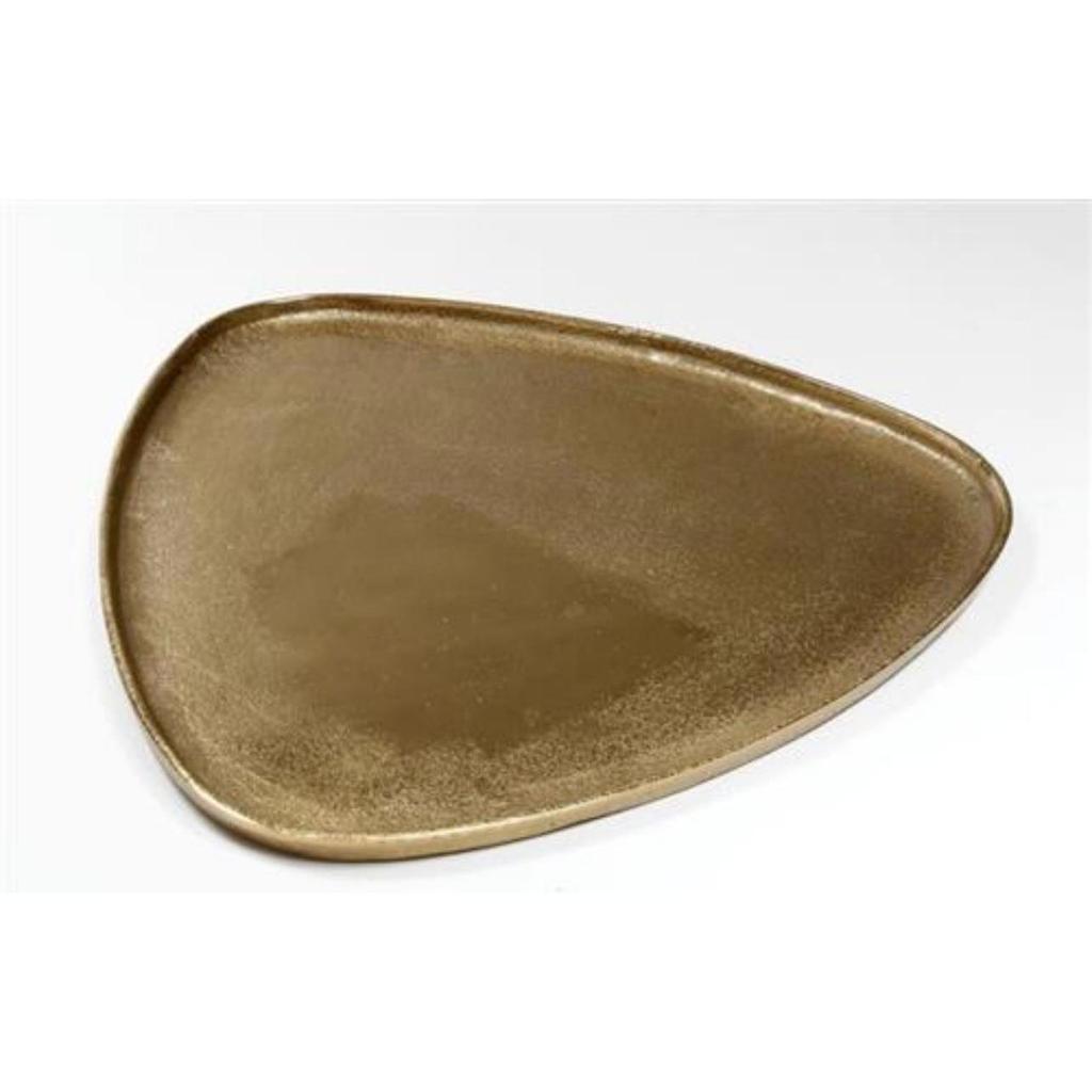 סט 6 צלחות הגשה BRASS משולש בגוון זהב 41X41X1.5 ס"מ