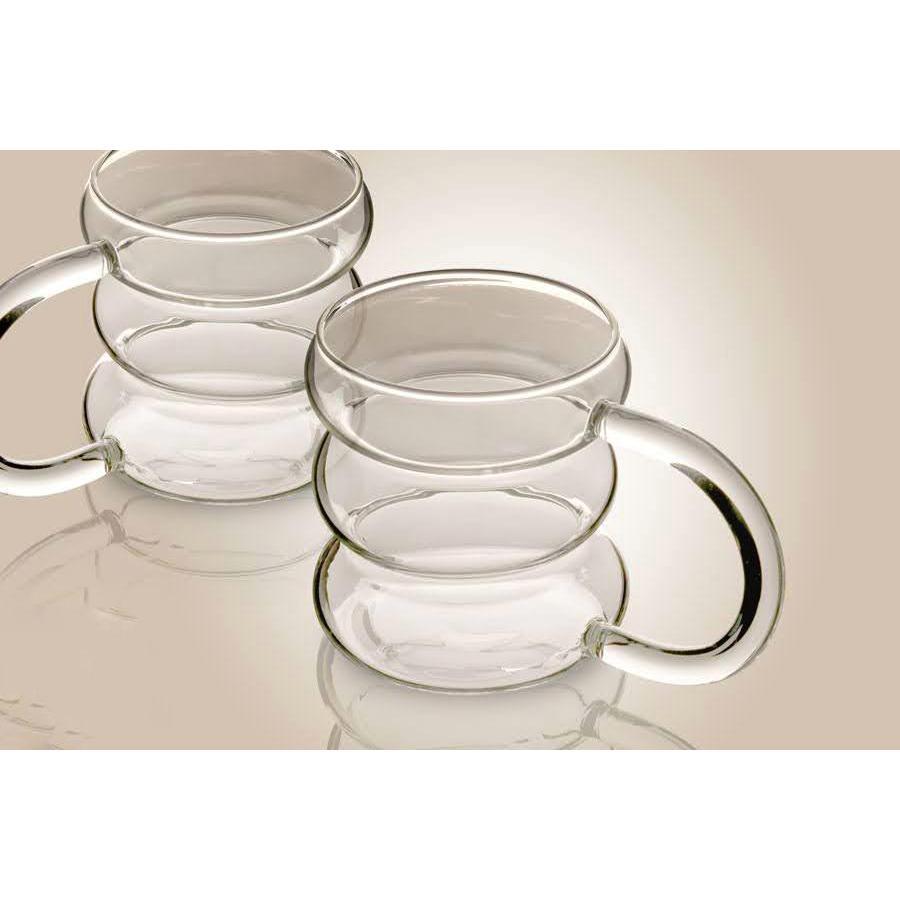 זוג כוסות שתיה עשויות זכוכית בעיצוב מיוחד 450ML