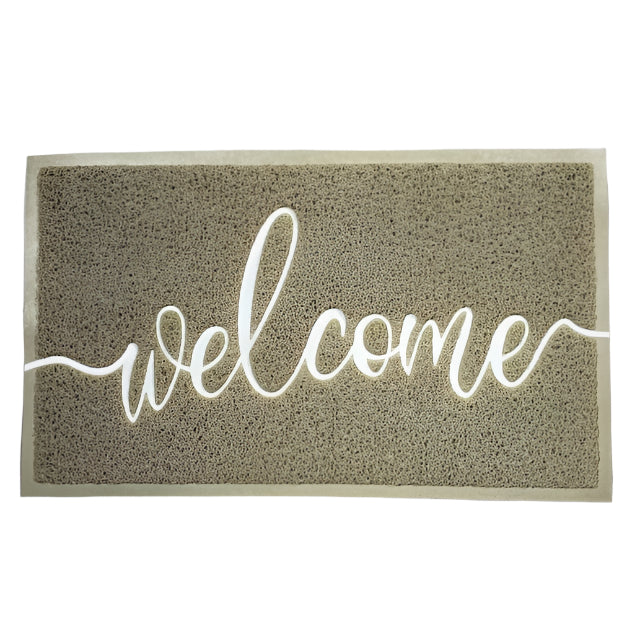  שטיח כניסה לבית דגם רעות עשוי PVC בשילוב כיתוב WELCOME