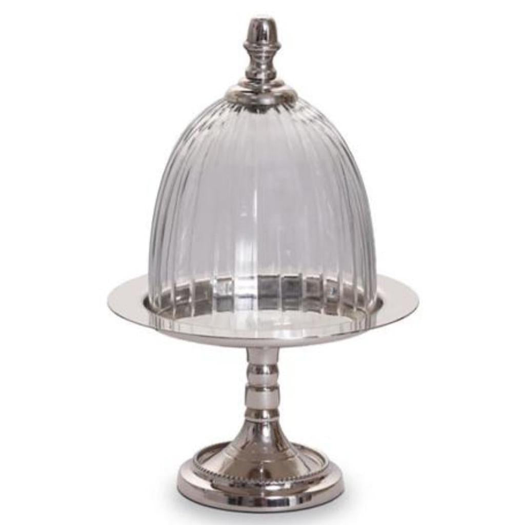 פעמון עוגה עשוי BRASS בגוון כסף מרהיב 20X15X15 ס"מ