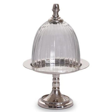 פעמון עוגה עשוי BRASS בגוון כסף מרהיב 20X15X15 ס"מ