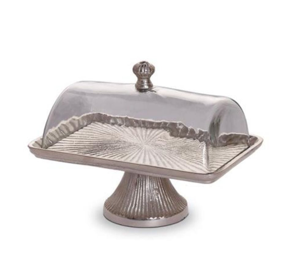 פעמון עוגה אינגליש קייק עשוי BRASS כסף יוקרתי 24X15X19 ס"מ