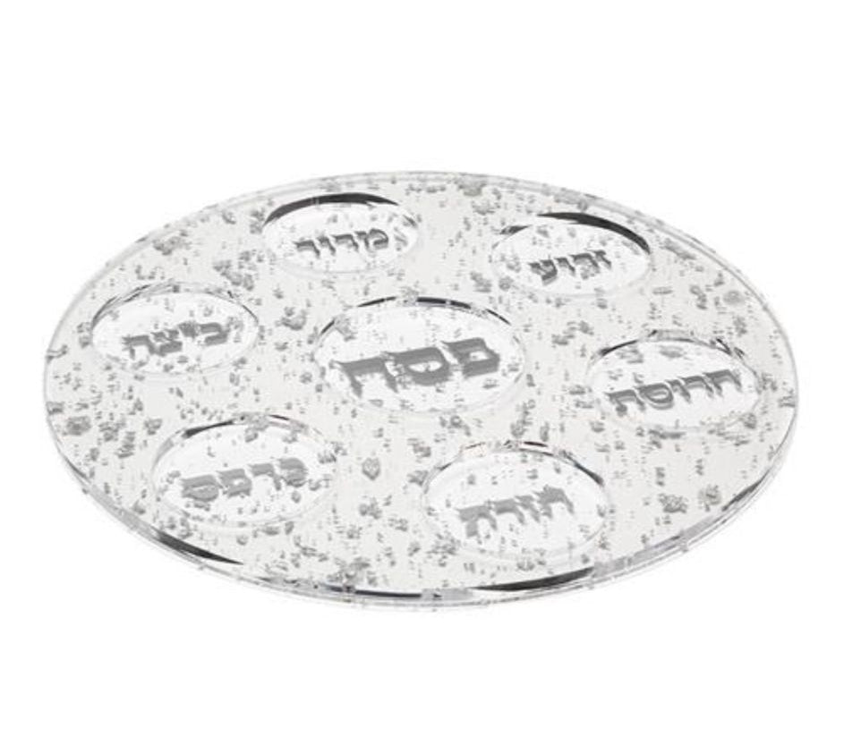 מגש פסח עגול עשוי אקריליק בעיצוב מרשים ומיוחד
