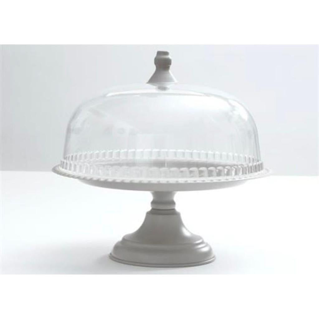 פעמון עוגה עשוי זכוכית ורגל מתכת בעיצוב מיוחד 32X32X29 ס"מ