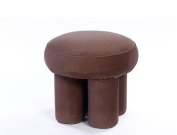  הדום עגול בשילוב רגליים מרשימות בגוון חום 48X48X45 ס"מ