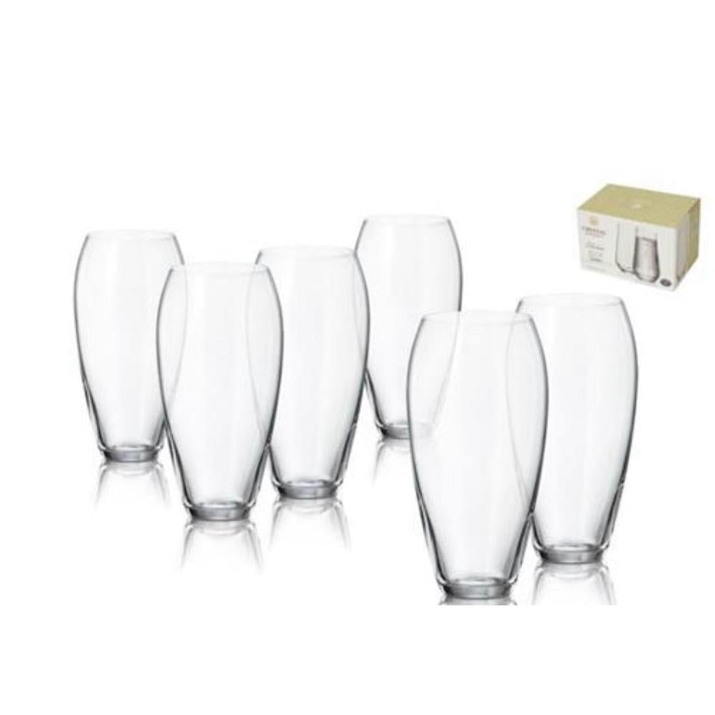סט 6 כוסות שתיה מרשימות קריסטל בוהמיה 470ML