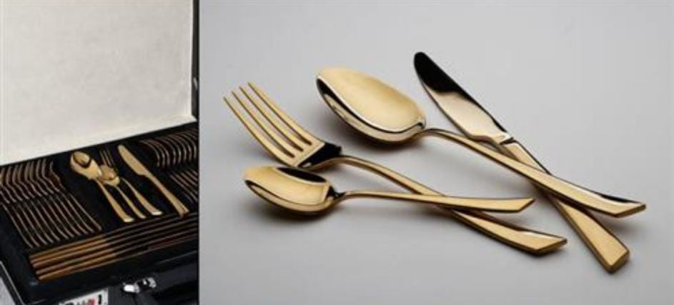 סט סכו"ם 72 חלקים עשוי נירוסטה בעיצוב מרשים