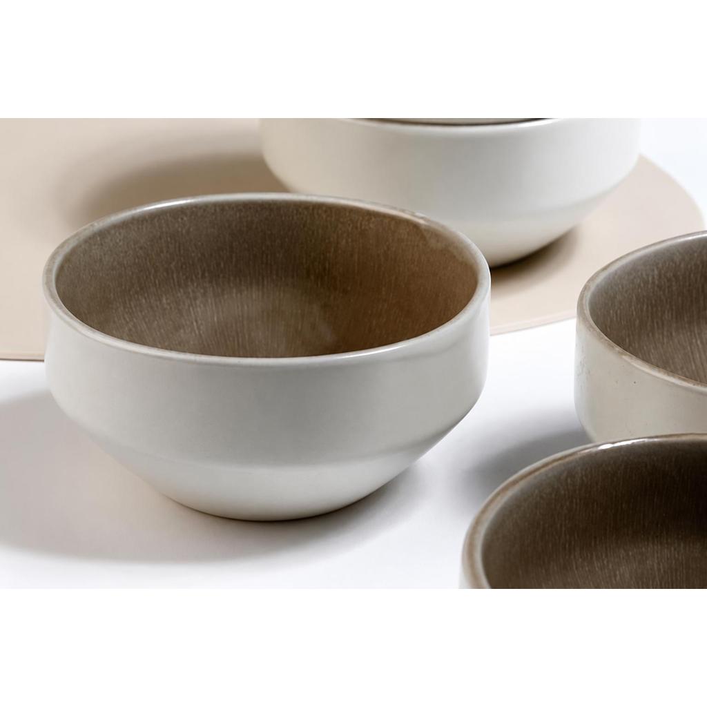 סט 6 בולים Stoneware BROWN - 12CM