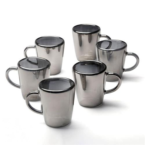 סט 6 ספלי אספרסו 80ml דאבל גלאס Mirror
